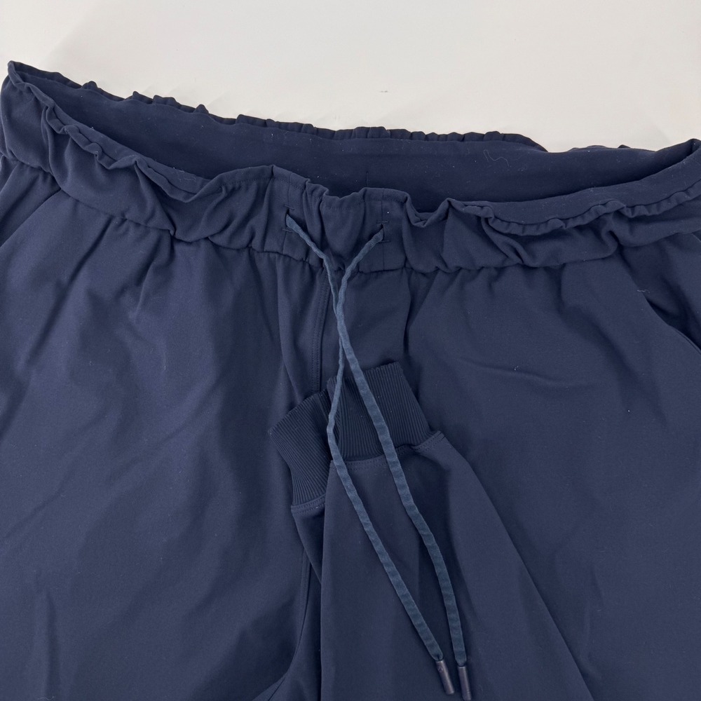 Lululemon Keep Moving Jogger Women 12 Navy Blue Luxtreme Drawstring Tapered Pant
